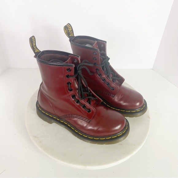 Martens Women's Original Smooth Leather Lace Up Boots